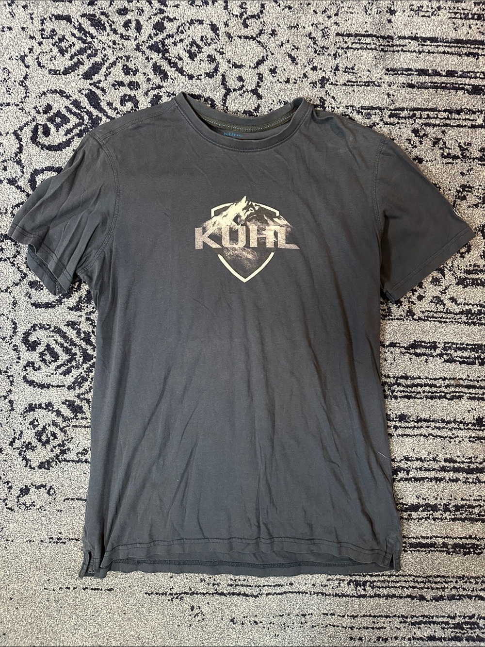 KUHL Men's Charcoal Short Sleeve Logo Tee size large